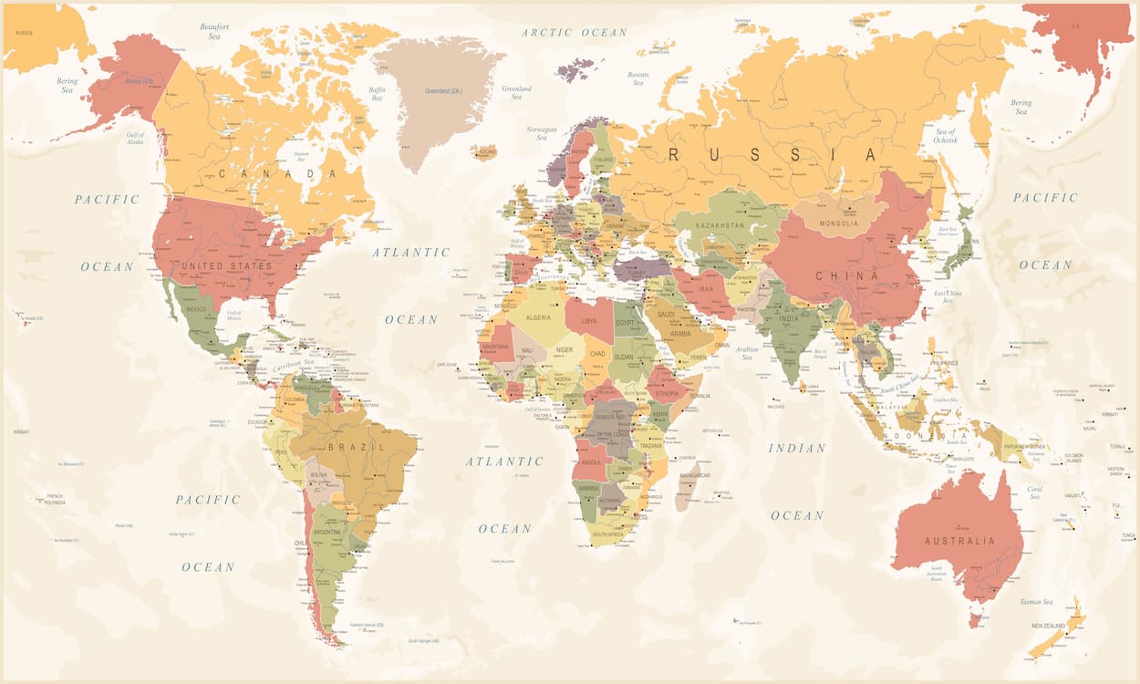 World Map - Global Compliance Coverage